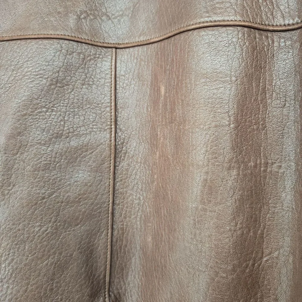 Vintage genuine lamb leather brown bomber jacket -‎ mens medium